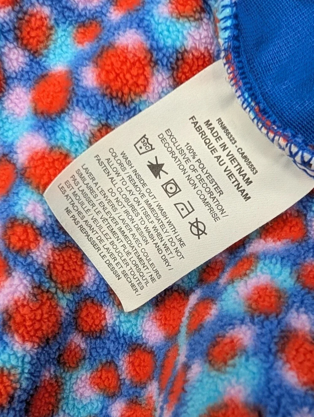 Nike Sportswear Club+ PLR Dot Fleece Full Zip Jacket Multicolor Polka Large L